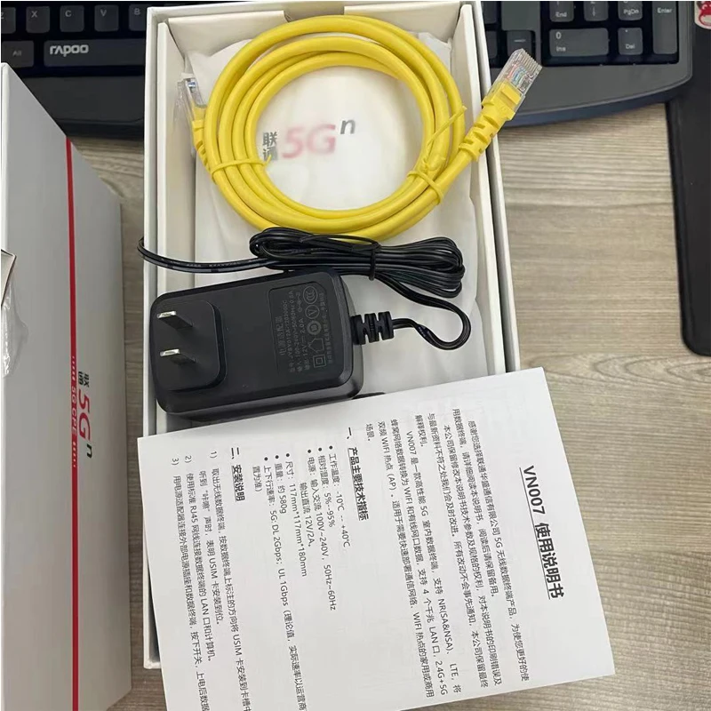 Imagem -06 - Unicom-roteador Wifi 5g Cpe Vn007 Mais Gbps Cartão Sim Repetidor 5g Nsa nr n1 n3 n8 N20 N21 N77 N78 N79 4g Lte