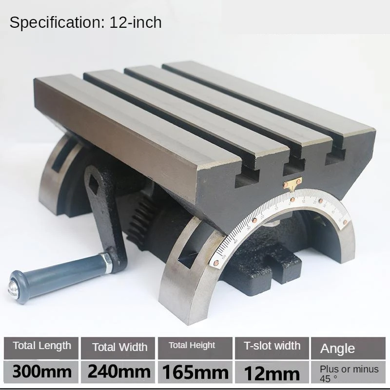 12 Inci Meja Miring Sudut Disesuaikan Meja Mesin Penggilingan Meja