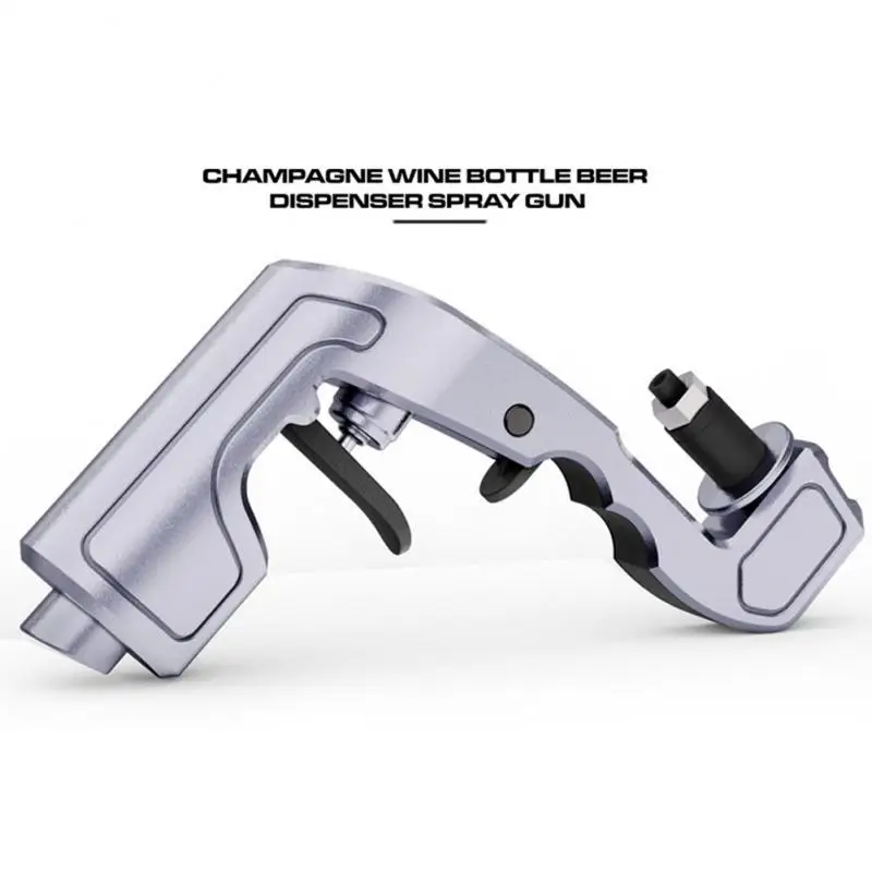 2022 New Champagne Wine Sprayer Pistol Beer Bottle Durable Spray Gun Zinc Alloy Version Stopper Ejector Kitchen Bar Tools