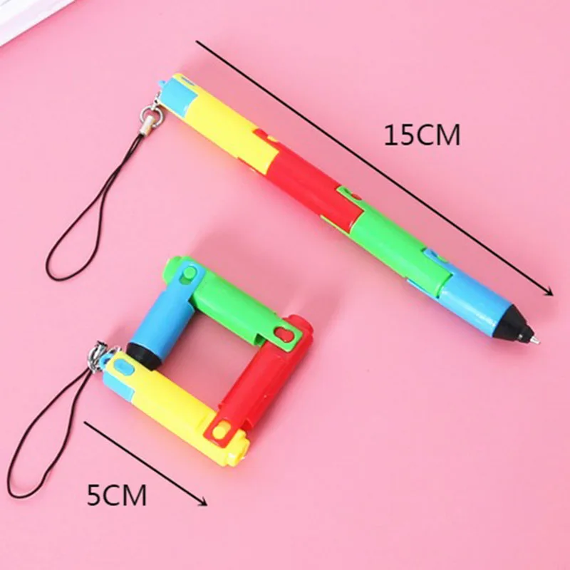 1pcs Creative Foldable Ballpoint Pen Fashion Korea Style Novel Stationery For Kids Gift Cute Office School Supplies