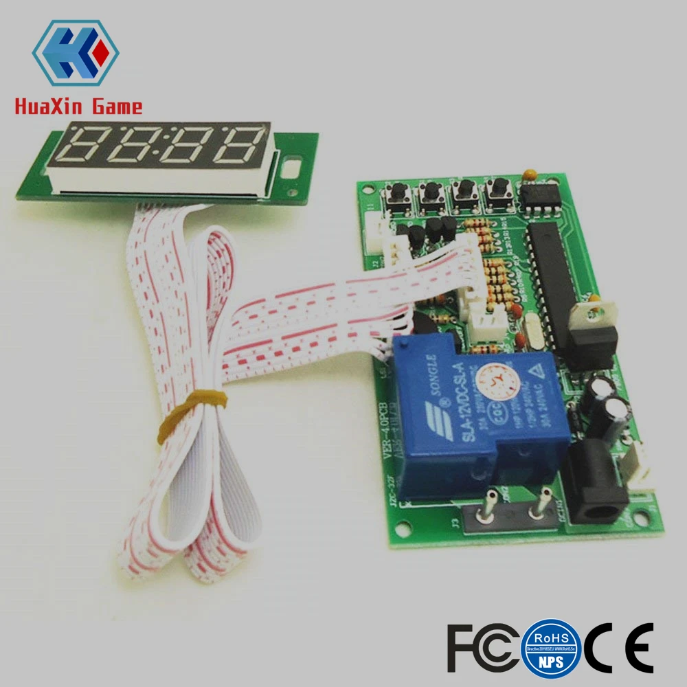 Timer Control Board Time Controller, PCB Power Supply for Coin Acceptor Selector, 40cm White Lead,JY-15B