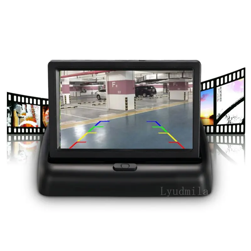 

4.3 inch Foldable Car Monitor TFT LCD Display Back up Reverse Parking System for Car Rearview Camera Monitors NTSC PAL