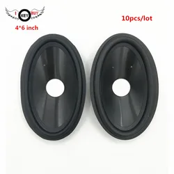 I KEY BUY 10pcs 4x6 Inch Car Speaker Rubber Edge Plastic Cone 146mm*95mm Out diameter 26mm Coil Hole DIY Repair Accessories