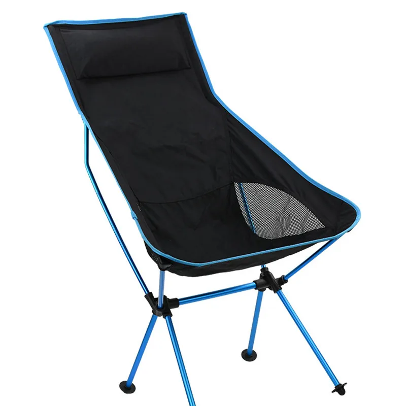 Outdoor Portable Camping Folding Chair Long Backrest Beach Fishing Chair