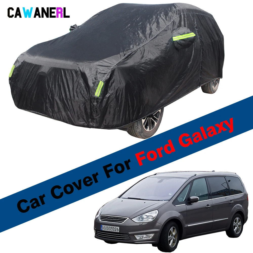 Full Car Cover Outdoor MPV Sun Shade Anti-UV Rain Snow Ice Dust Protection Waterproof Cover For Ford Galaxy 2006-2021