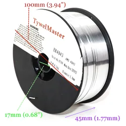 Fio de soldagem de alumínio, material de soldagem a5.10 er5356, Al-mg er4043, al-Si, 0.5kg, diâmetro 0.8/1.0/1.2mm, 5356