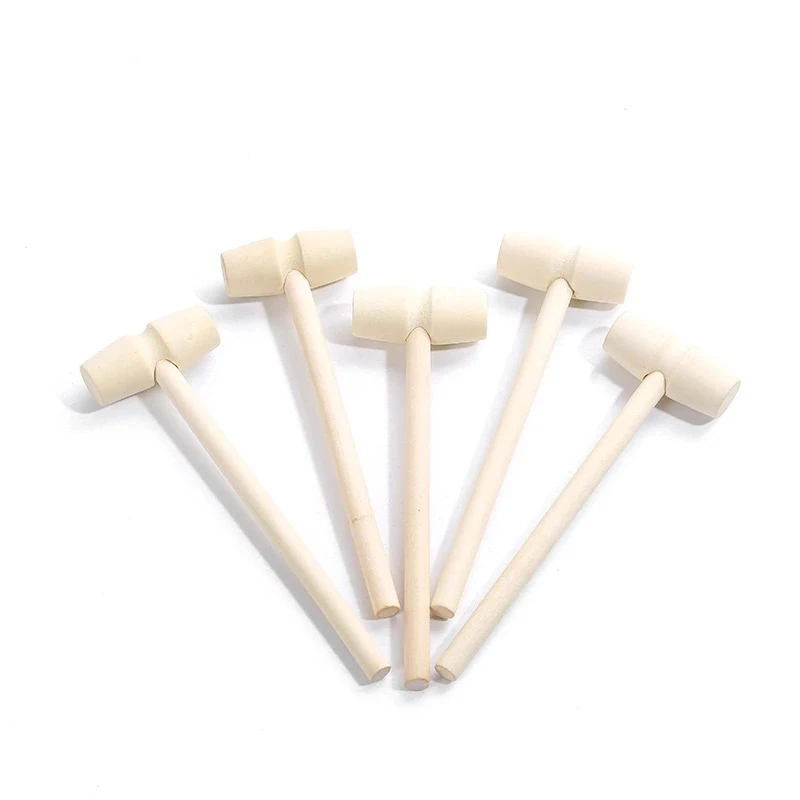 30 Pcs Wooden Hammers for Chocolate Mini Breakable Heart Hammer martelete 망치 Wood Mallet for Chocolate Smooth Finished marteaua