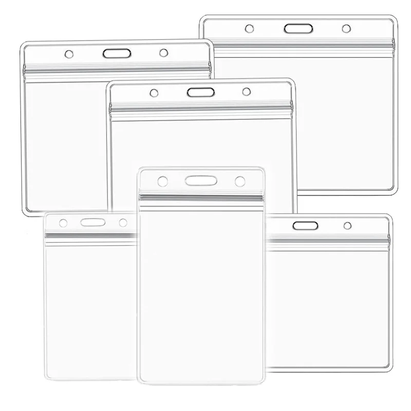 1 قطعة حامل بطاقة شفافة مقاوم للماء البلاستيك بطاقة الهوية شارة حامل حافظة لحماية بطاقات الائتمان بطاقة حامي حامل بطاقة