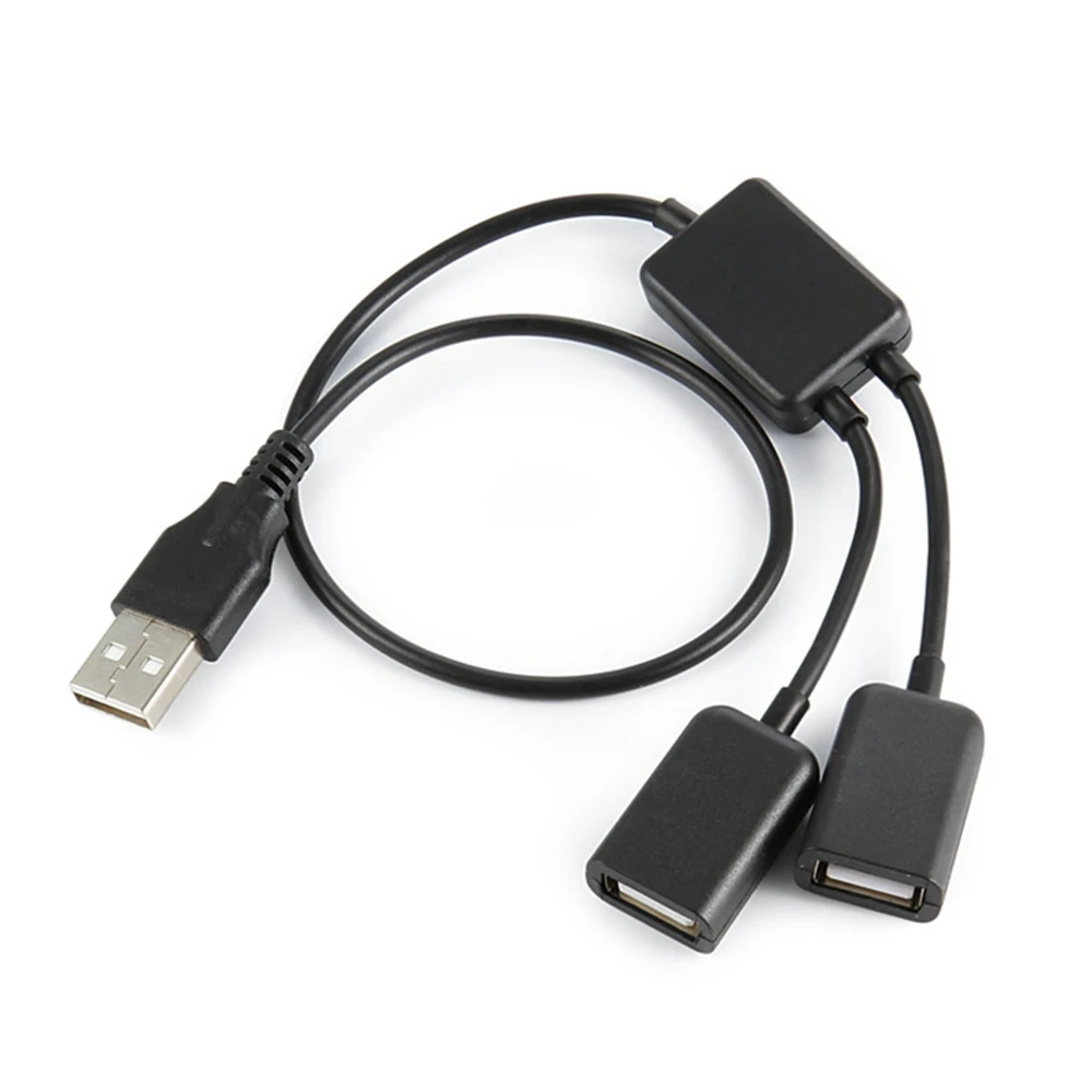 Schwarz USB 2,0 Dual Ports Hub Kabel Bus power Für Laptop Macbook Notebook PC & Maus & Flash Disk