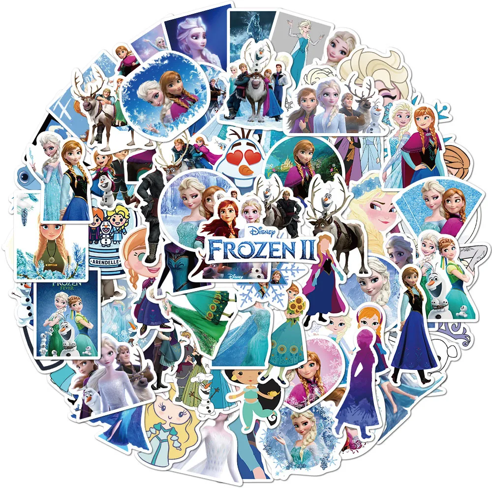 10/30/50/100pcs Disney Cartoon Frozen Princess Aisha Stickers Aesthetic DIY Scrapbooking Water Bottle Laptop Cute Kids Sticker