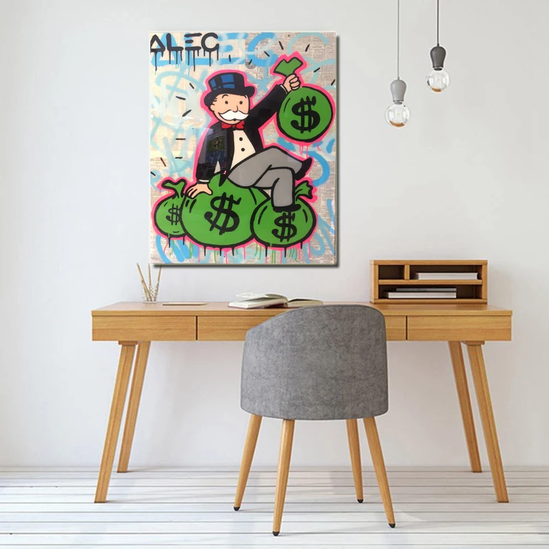 أليك احتكار الرسم على لوحات القماش الجدارية المشارك والمطبوعات قماش اللوحة الزخرفية صورة لمكتب غرفة المعيشة اكسسوارات ديكور المنزل #2