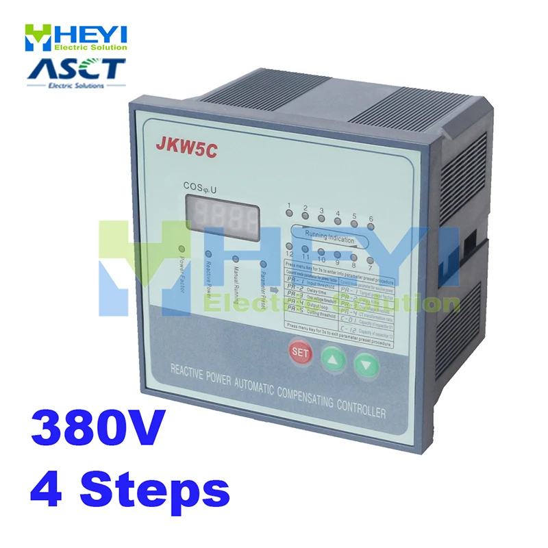 

JKW5C power factor regulator controller 4step 380v Reactive power automatic compensation controller