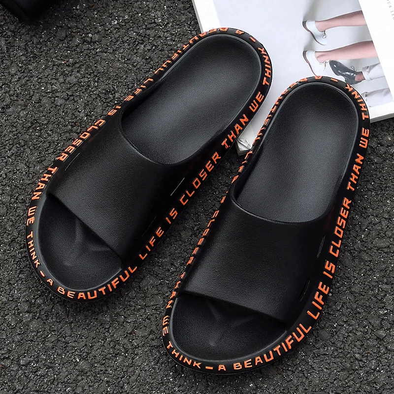 New Slippers men women flip flop indoor bathroom sandals slippers home soft bottom couple non-slip bath beach sandals