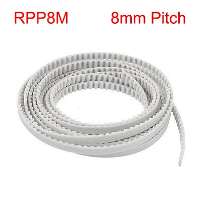 RPP8M 10mm 12mm 15mm 20mm Width 8mm Pitch Open Loop End PU Polyurethane Steel Wire Groove Cogged Linear Synchronous Timing Belt