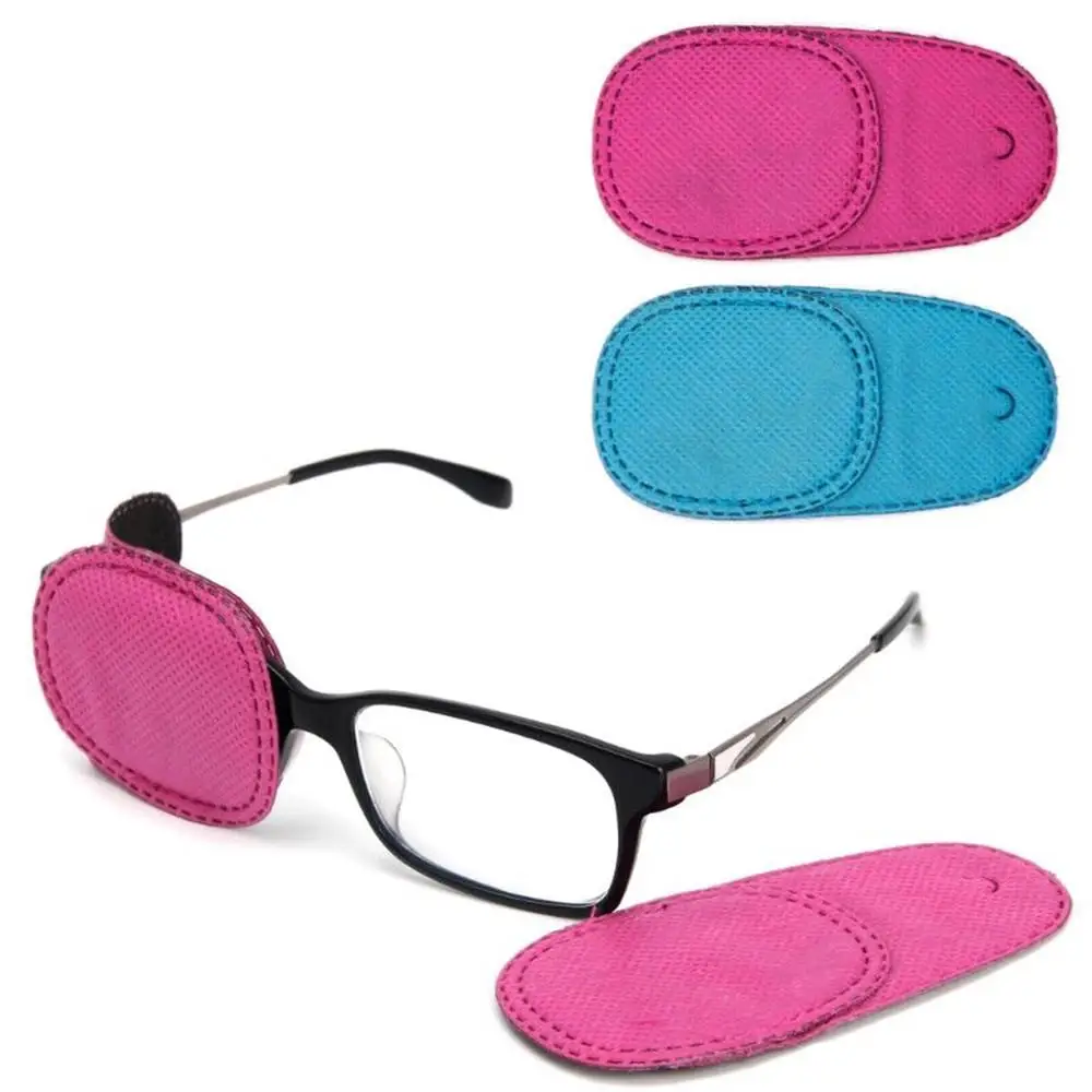 6 Pcs Children Amblyopia Eye Patches For Treating Strabismus Glasses Therapy Kids Corrective Vision Glasses Case Reusable Soft