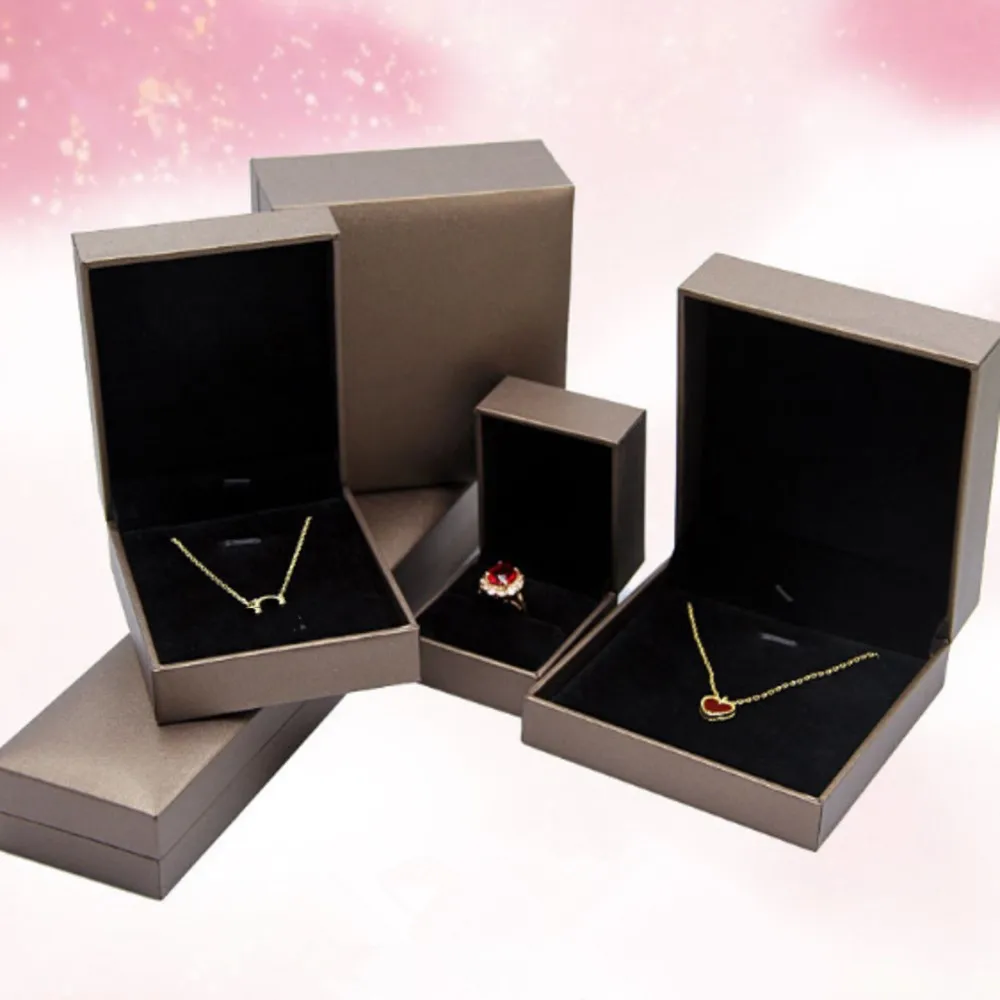 

1 Pc High-grade Leather-filling Paper Jewelry Box Ring Necklace Bracelet Pendant Packing Boxes With Quality Flannelette