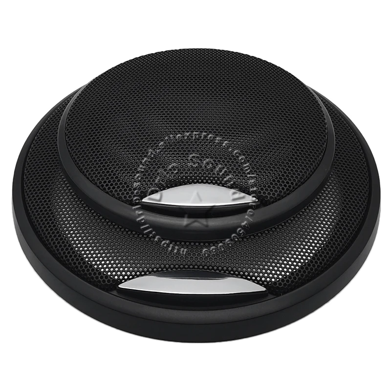 ل 4 "/6.5" بوصة مكبر الصوت غطاء الشواية عالية الجودة سيارة الصوت الزخرفية دائرة شبكة معدنية مصبغة شبكة حماية # أسود مع الفضة