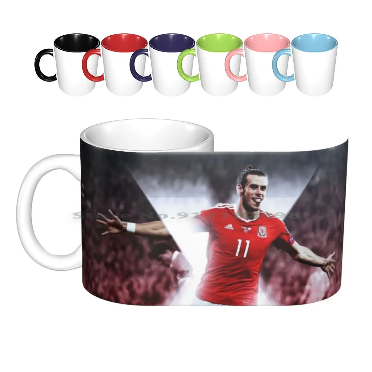 Gareth Bale Ceramic Mugs Coffee Cups Milk Tea Mug Gareth Ballet Welsh Spain Red White Player Crack Top New Sheath Christian