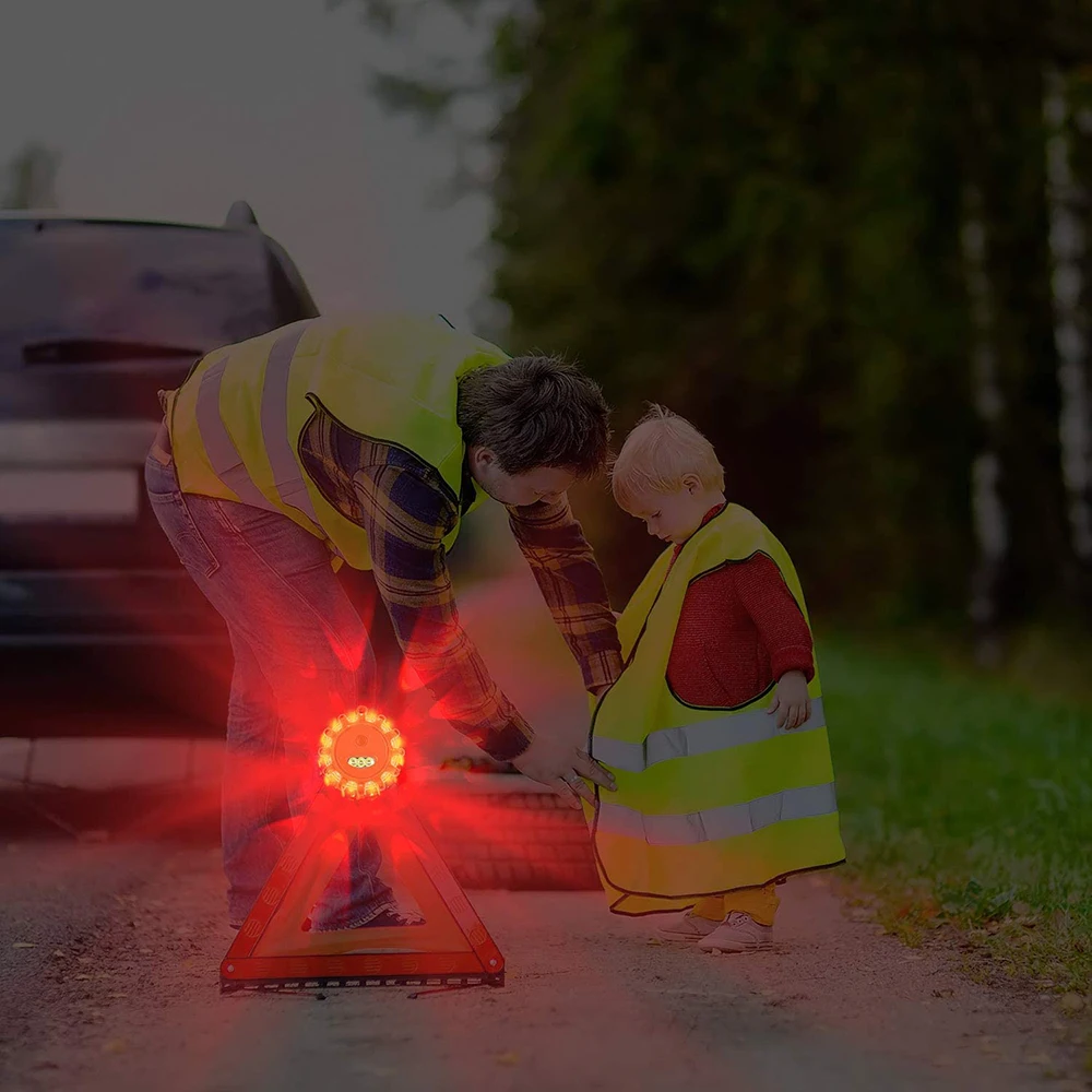 1pc 3pcs Magnetische LED Strobe Warnung Licht Notfall Straße Rettungs Sicherheit Blinkende Lichter Auto Straßenrand Leuchtfeuer Lampe flare – Detail 13