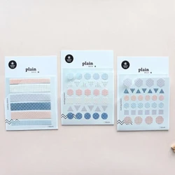 Suatelier Marking Label Stickers Scrapbooking Strip Dot Triangle Hexagon DIY Sticker Korean Planner Journal Craft Supplies