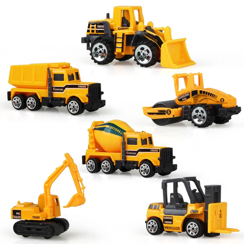 

Jenilily Mini Diecast Car Construction Vehicle Engineering Car Excavator Dump Roller Truck Model Toys Lot for Children Adult