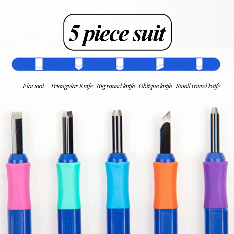 Sakura 4/5Pcs Houtsnijwerk Mes Set Draagbare Art Pen Mes Voor Kunst Houtsnijwerk Gereedschap Ambachten Reparatie multi Diy Handgereedschap