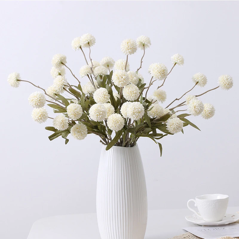 Artificial 5 Head Dandelion Home Wedding Living Room Decoration Simulation Flower Mini Dandelion Flower Table Vase Flower