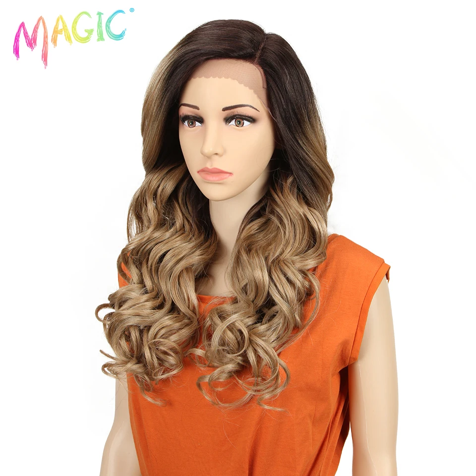 Magic Long Wavy Synthetic Hair Lace Part Wig 22\