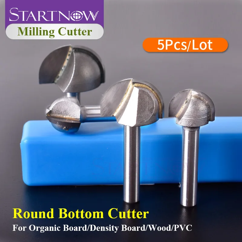 Startnow Peças Gravura Bits Carpintaria Fresas de Fundo Redondo Roteador Bit Fresas de Extremidade Ferramenta de Corte Cnc