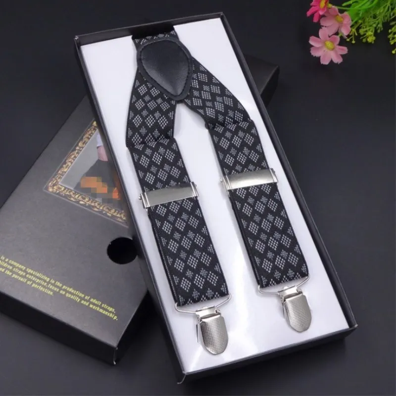 Fashion Men Non-slip 3Clip Strap suspenders High Quality Adjust Male Suit Suspenders Daily Decorations Gift For Father Men Male