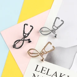 Medical Medicine Brooches for Doctors Nurse Metal Stethoscope Enamel Pins Backpack Shirt Collar Lapel Pin Button Badges Jewelry