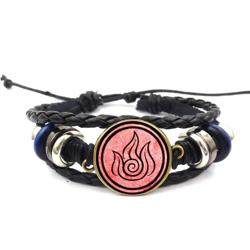 New Avatar The Last Airbender Bracelet Kingdom Jewelry Air Nomad Fire and Water Tribe Dome Glass Bracelet Gift