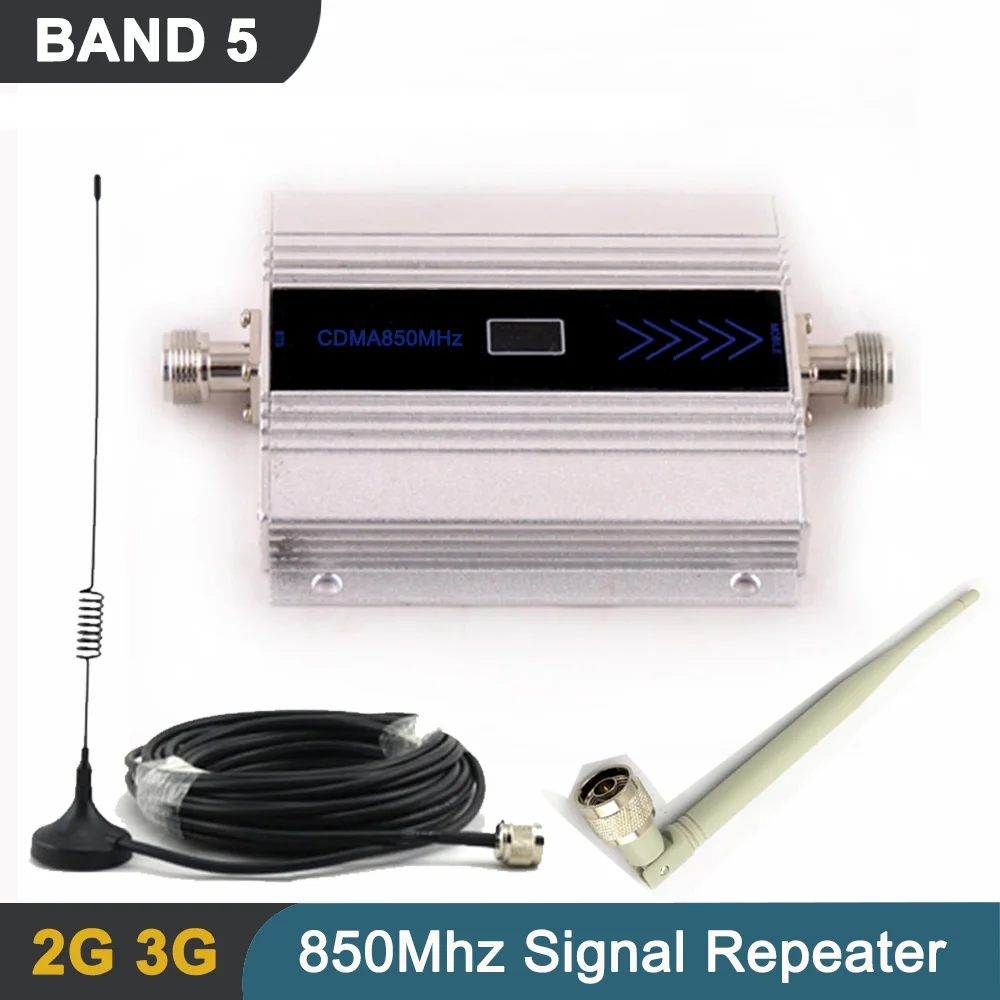 850Mhz 2G 3G Signal Booster Repeater Kit CDMA Cell Phone Cellular Signal Range Extender Amplifie with Outdoor Indoor Antenna