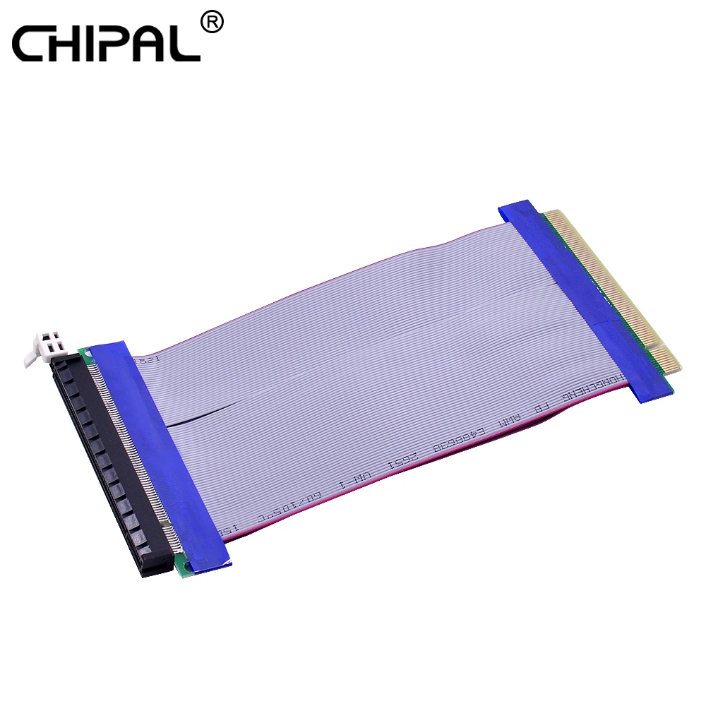 CHIPAL PCIe 16X to 16X Riser Card PCI-E Slot Extender Flexible Ribbon Cable Adapter For Graphics Card GPU