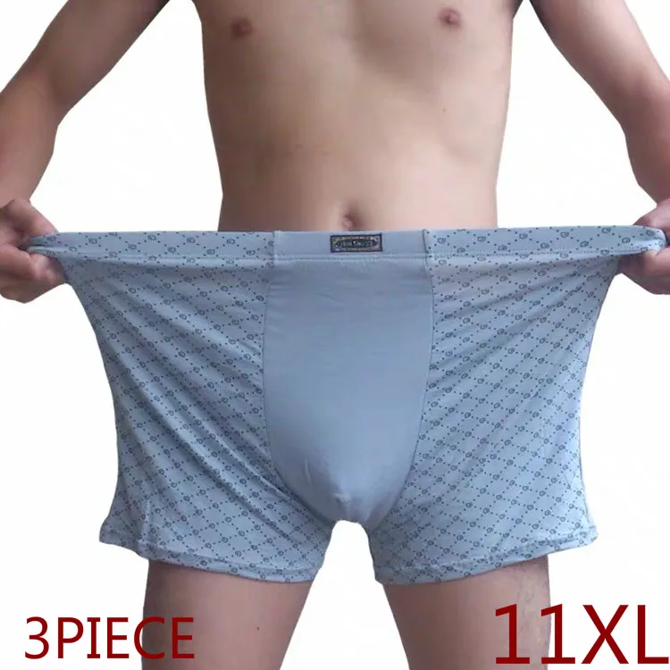 3-Paket 2021 Celana Dalam Lot Celana Boxer Pria Baru Celana Dalam Katun Pendek Besar Longgar Plus 9XL 11XL Pakaian Dalam Boxer Pria Pakaian Dalam Pria