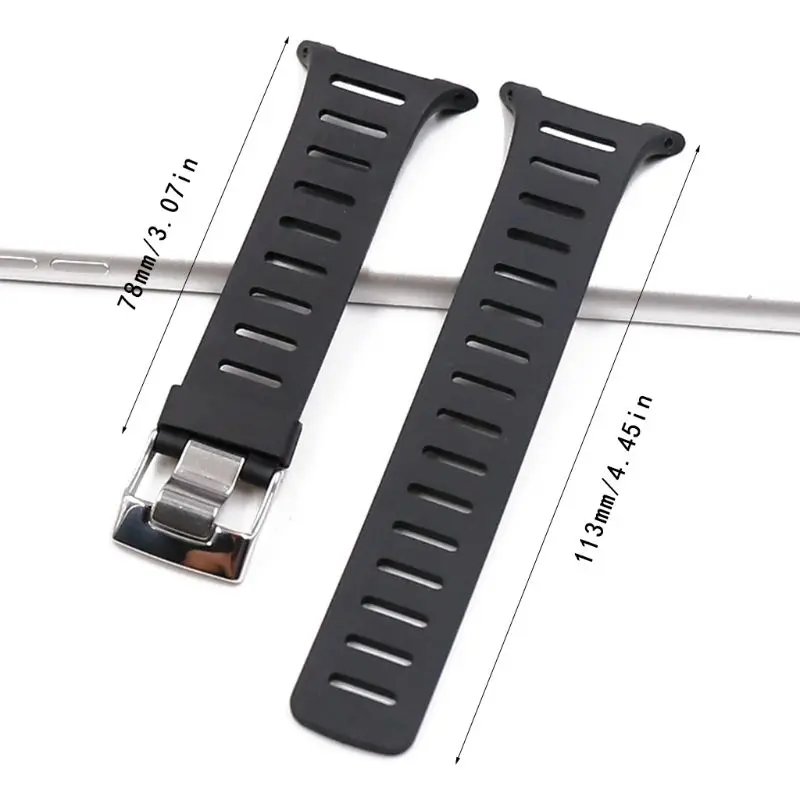 Soft Rubber Watch Band Metal Buckle Wrist Strap with Screwdrivers for suunto T1 T1C T3 T3C T3D T4C T4D T Series Smart Watch D5QC