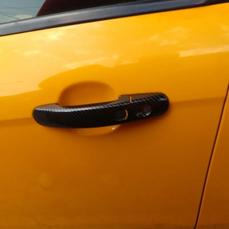 For Ford Focus Fordfocus 3 MK3 III 2012 2013 2015 2016 2017 Accessories Door Handle Cover Trim Plastic Imitation Carbon Fiber