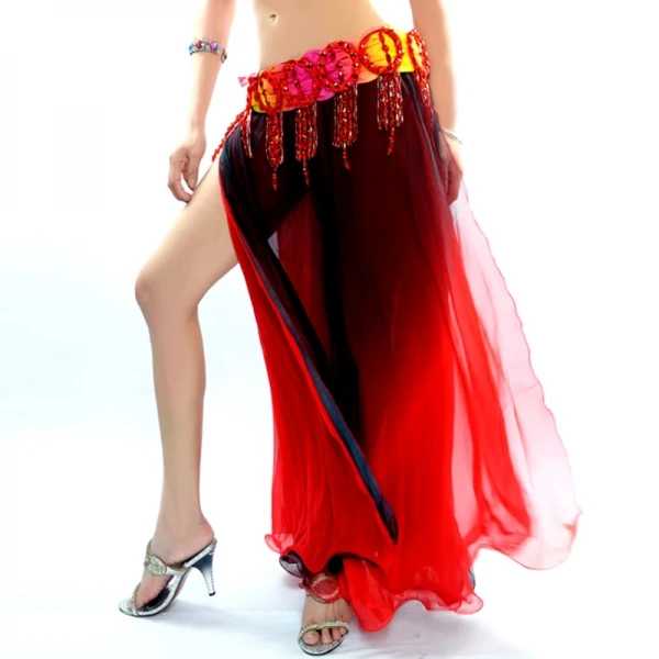 Belly dancing skirt for women belly dance skirts double split skirt for belly dance sexy belly dance costume dancing clothes