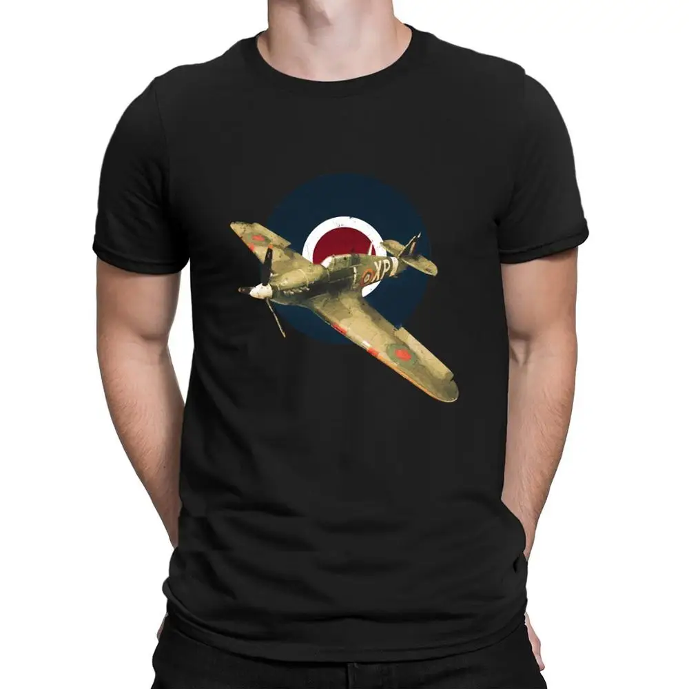 Hawker Hurricane Raf Ww2 Fighter _ Plane T Shirt Graphic Family Cotton Spring Homme Size S - 6xl Print Comfortable Shirt