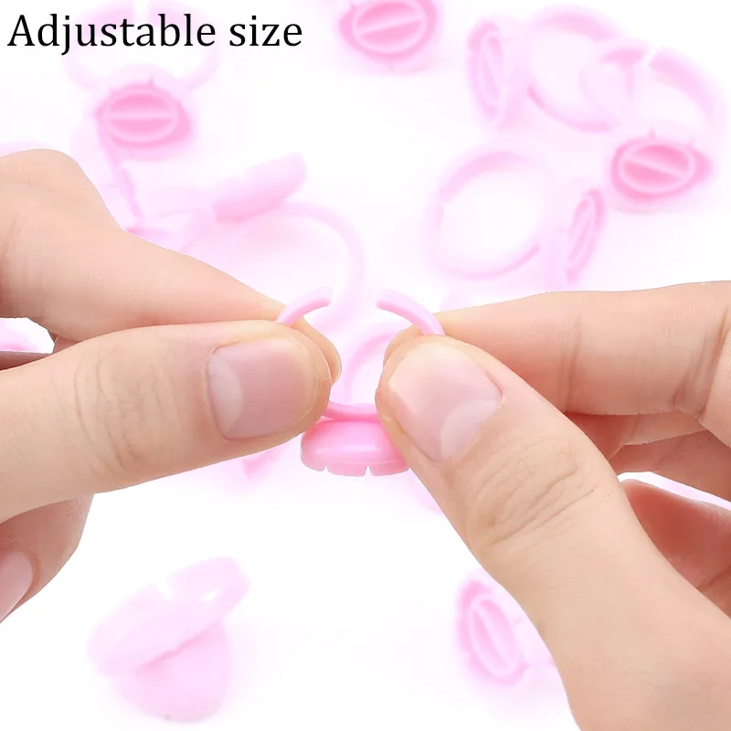 Wholesale 50Pcs Disposable Eyelash Glue Fan Cup Rings Tattoo Pigment Holder Container Eyelash Extension Tools Lash Supplies