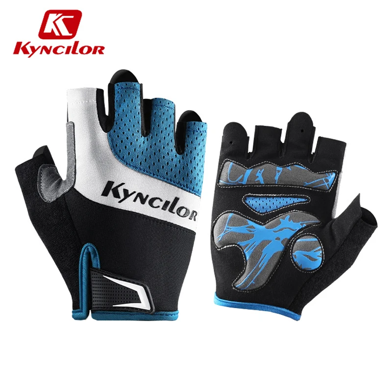 Kyncilor Breathable Cycling Gloves Half Finger Non-slip Outdoor Sports Bicycle Gloves Shock Absorption Road Bike Glove