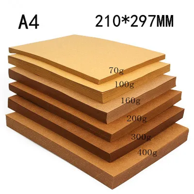 High Quality A4 Brown Kraft Paper DIY Handmake Card Making Craft Paper Thick Paperboard Cardboard