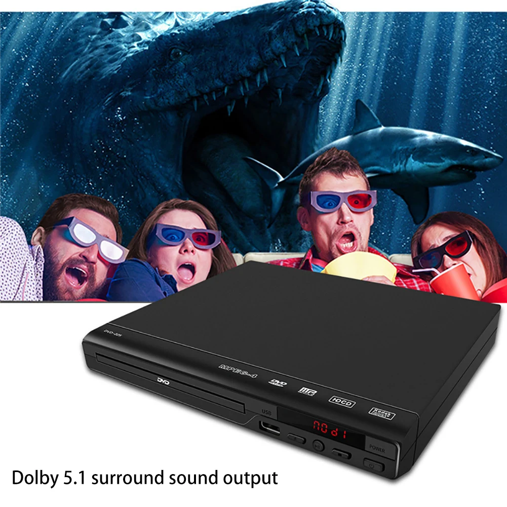 

DVD-плеер, домашний DVD-плеер с AV-кабелем для ТВ, многорегионный DVD-плеер с дистанционным управлением