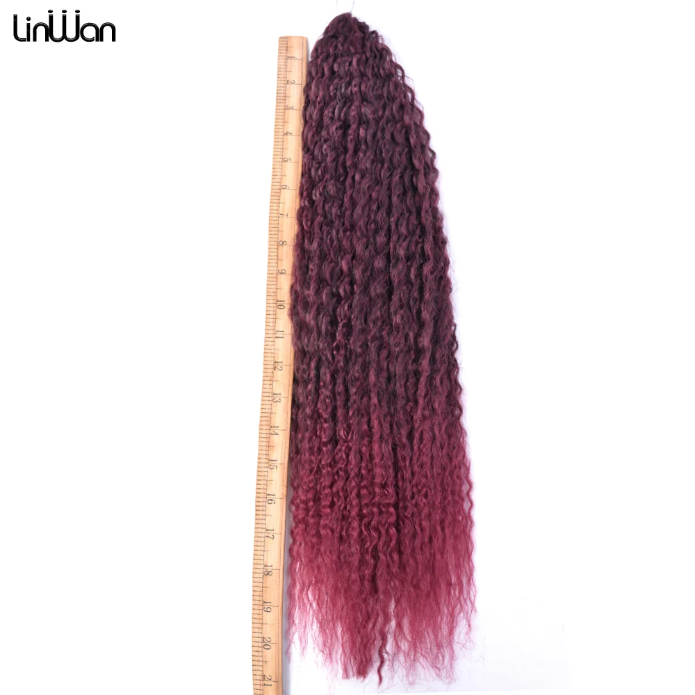 20 28 Inch Afro Curls Kinky Twist Crochet Braids Hair Ombre Marly Hair Synthetic African  Braiding Hair Extensions Hook Braids