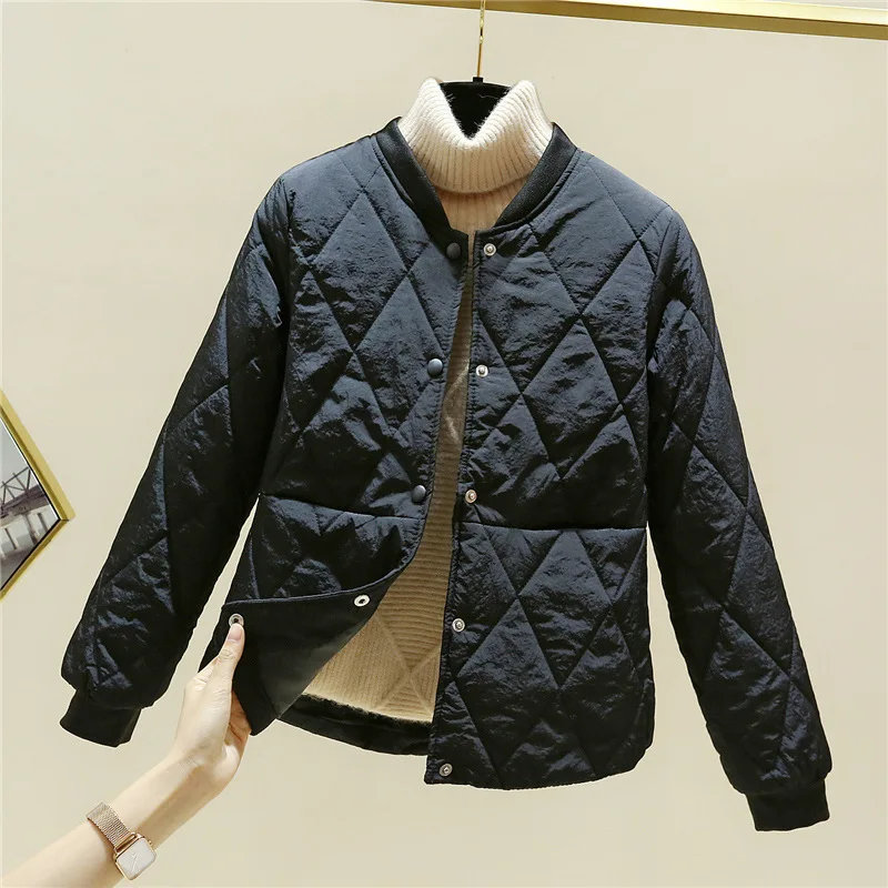 Winter Lightweight Short Quilted Jacket Women Candy Colors Bomber Down Coat Korean Fashion Cotton Parkas Casual Padded Chaquetas