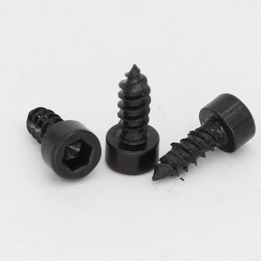 M1.7 M2 M2.3 M2.6 M3 M3.5 M4 M5 M6 8.8 Grade Black Carbon Staal Cap Allen Head Inner Hex Hexagon socket Zelftappende Schroef