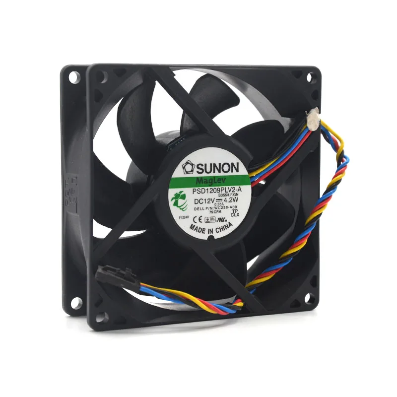 

New For Sunon PSD1209PLV2-A B3553.F.GN DC 12V 4.2W Server Cooling Fan 4-wire PWM 90x90x32mm WC236-AOO