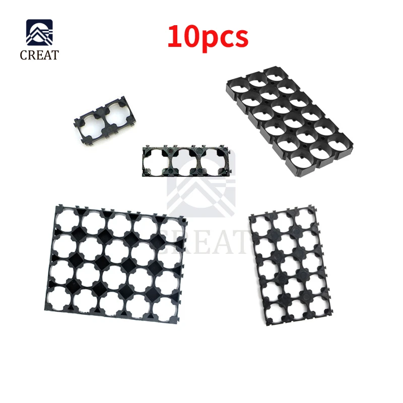 10Pcs 1X2 1X3 3X5 3x6 4x5 Cell Spacer Holder 18650 Battery Bracket Holder ABS Spacer Heat Shell For 18650 Charging Holder