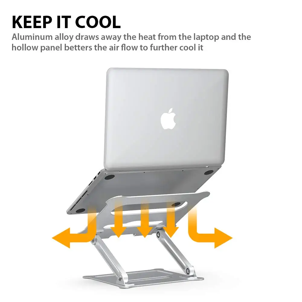 Notebook Stand Adjustable Angle Aluminum Alloy Free Lift Laptop Heighten Holder for Macbook Dell HP iPad Pro 7-17 inch