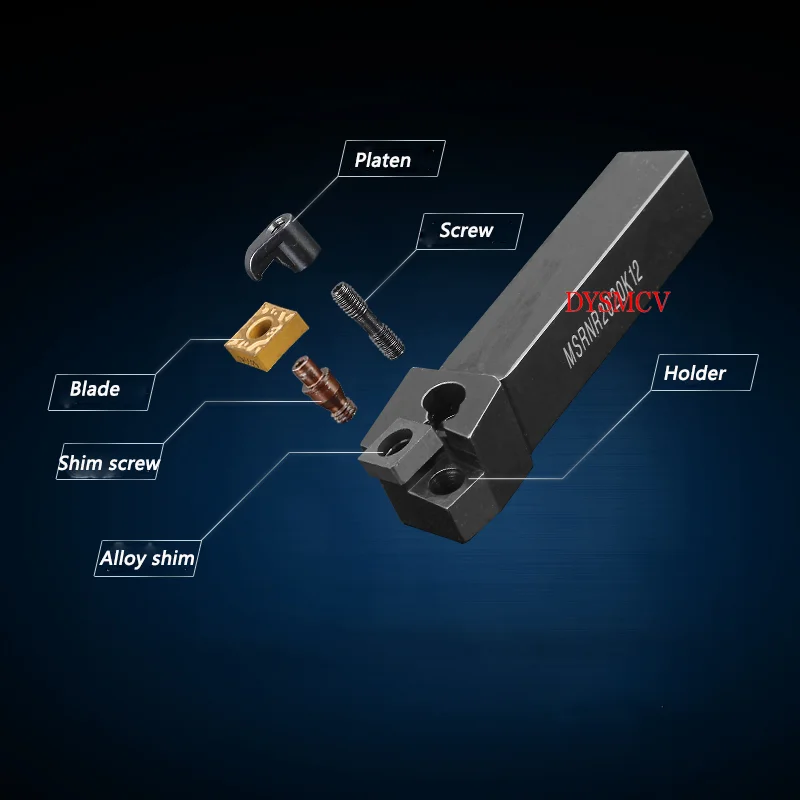 MSRNR2525M12-herramientas de corte de torno de Metal, portaherramientas de torneado externo, 150mm, 75 grados, 1 pieza